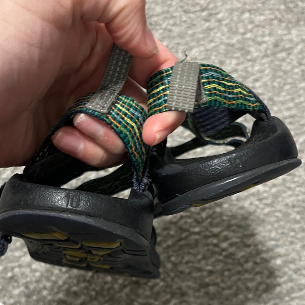 Chaco Kids Sandals - Black and Green - Picture 3 of 3